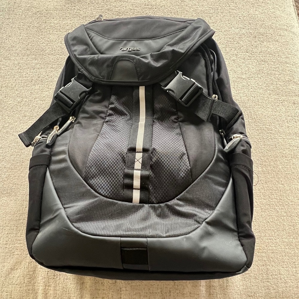 Targus AC0098 Laptop Backpack Black Ballistic Nylon Tech Travel Bag